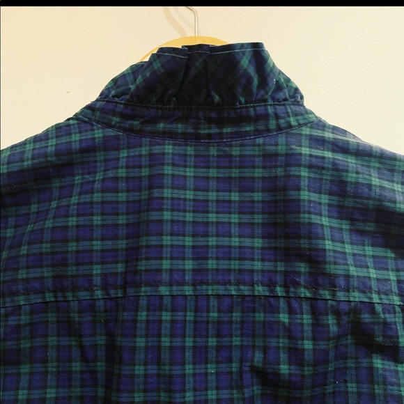 Brooks Brothers Black Watch Plaid Button Down with Ruffled Collar - Picture 4 of 4